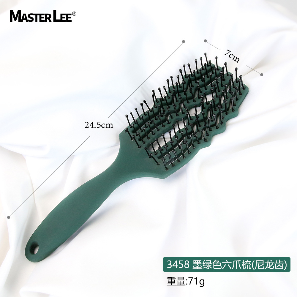 3458 6 발톱 빗 다크 그린 (머리카락 없음)