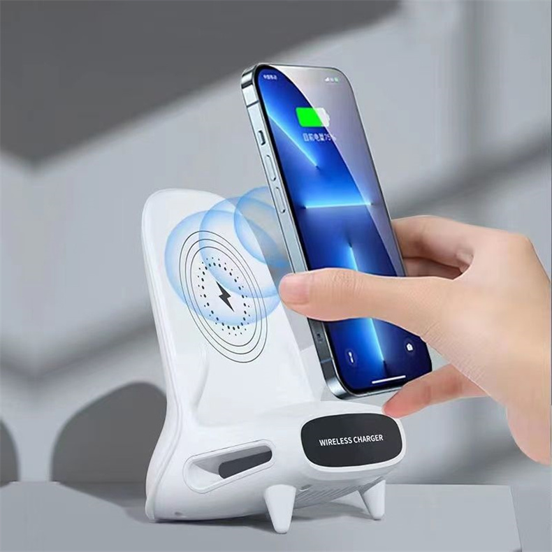 Desktop mobile phone holder wireless charging small chair standing fast charging for Huawei Apple Android OPPO cross-border