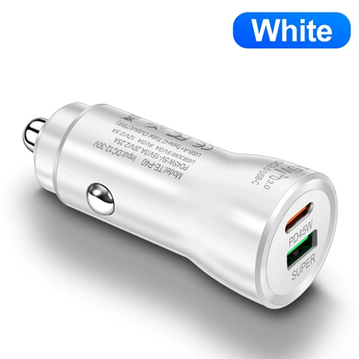Qc3.0 3A Standard 45W Mobil şarj cihazları - white-opp-bag
