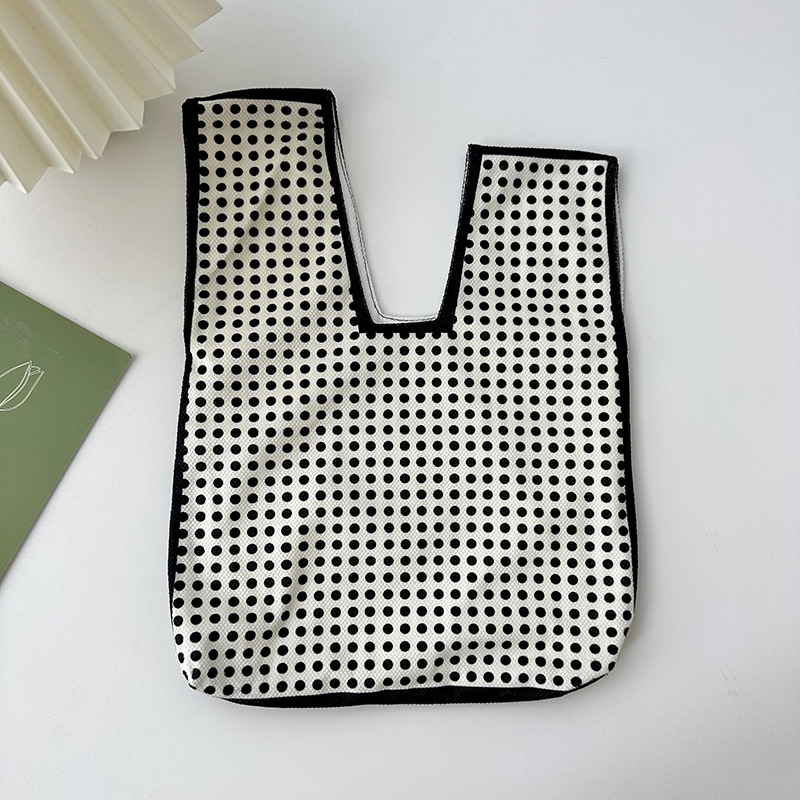 Nuevo artístico retro pintura al óleo bolso de las mujeres de la moda de estilo coreano todo-fósforo nicho de la calle de punto bolsa de las axilas bolsa de hombro