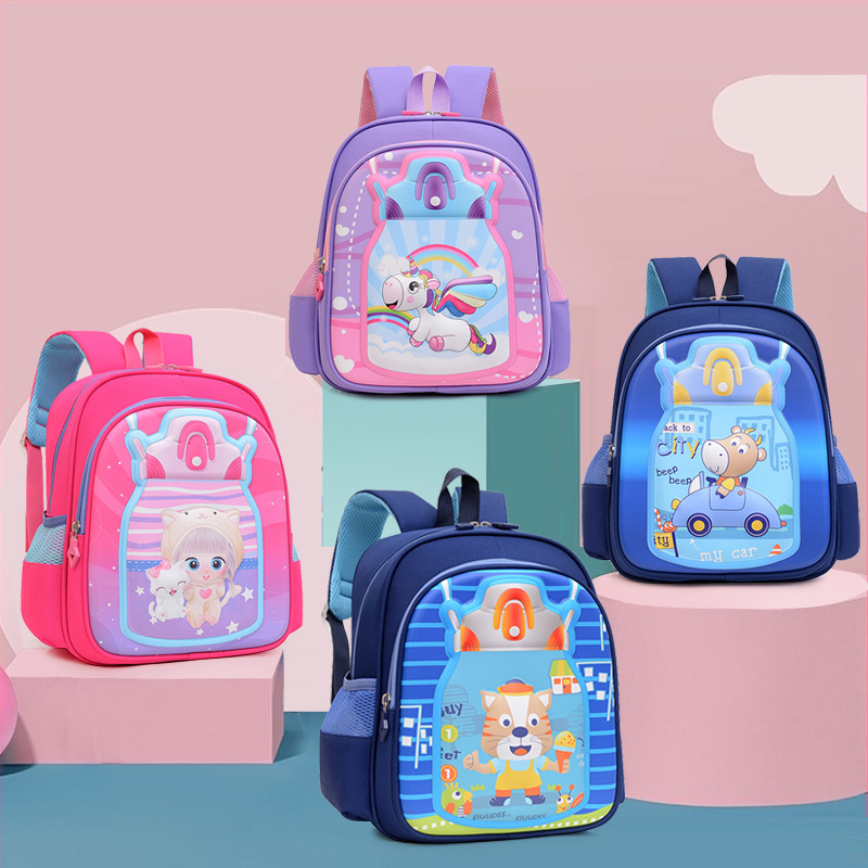 Mochila escolar para niños 4-8 años de edad mochila de jardín de infantes de gran capacidad impermeable Primer Grado mochila de dinosaurio mochila de estudiante de escuela primaria