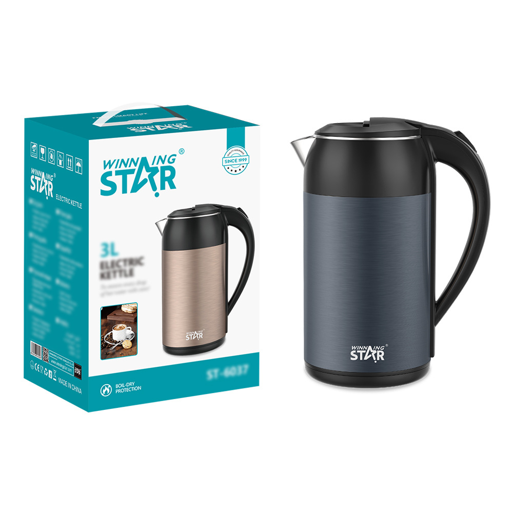 Winning star transfronteriza 201 acero inoxidable 3L hervidor eléctrico doméstico hervidor eléctrico eléctrico Kettle