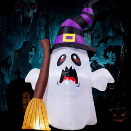 厂家定制万圣节猫头鹰坟墓白鬼幽灵恶魔场地布置道具升降充气气模