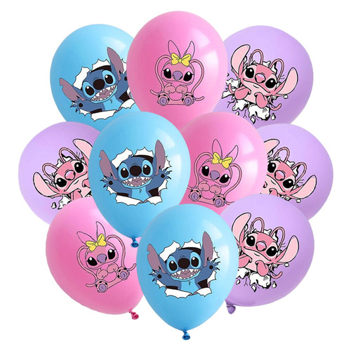 Cross-border Star Wars Anime Theme Stitch Balloon Children's Birthday Party Decoration 12-inch Latex Balloon