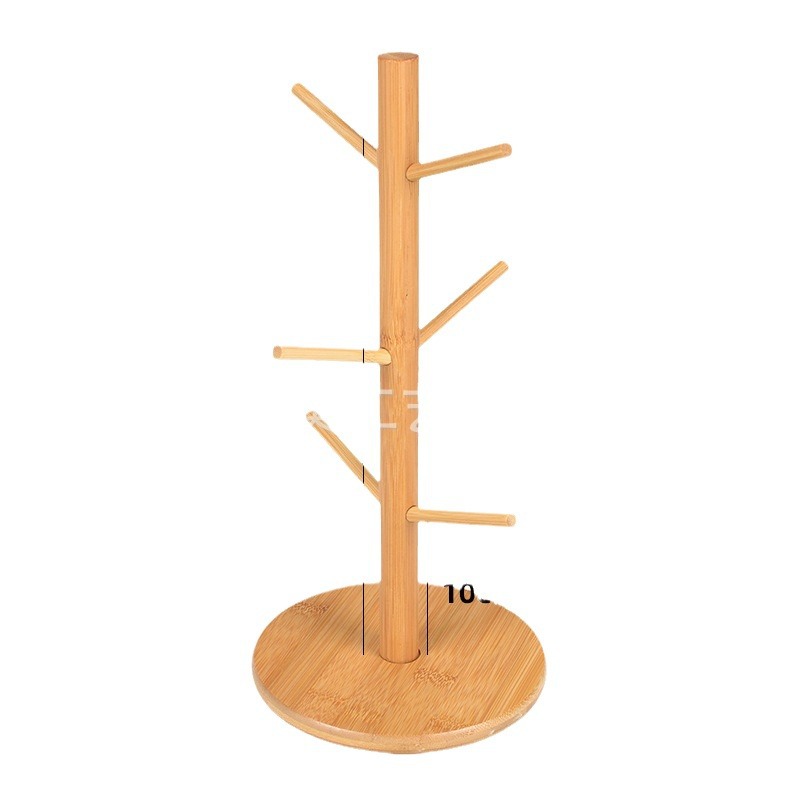 Hogar de múltiples capas de drenaje del estante de la taza de bambú creativo estante de almacenamiento de escritorio marca de vidrio de café titular de la taza de té