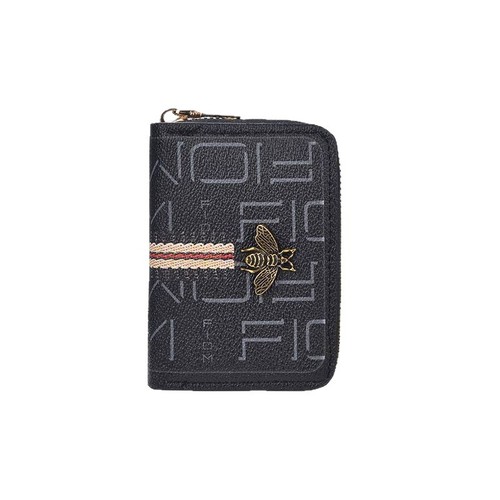 Korean Version Card Holder for Women with Colorful Ribbon Bee Design, Large Capacity Multifunctional Bank Card and ID Storage Card Clip