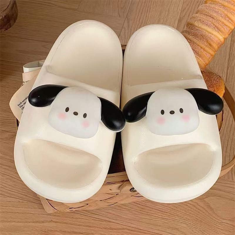 EVA 빵 슬리퍼 입체 개-흰색