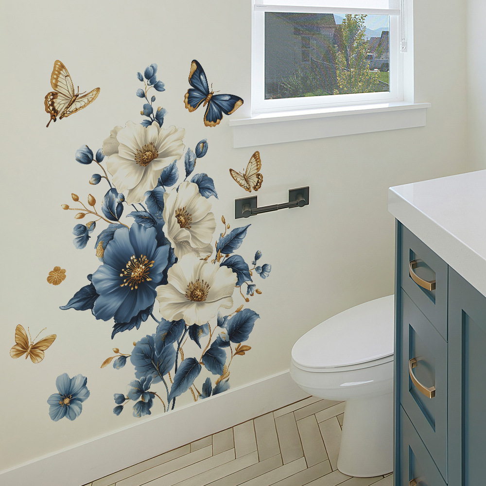 3d Blummewandsticker Mat Bléien A Päiperleken Fir Doheem_voghion.com