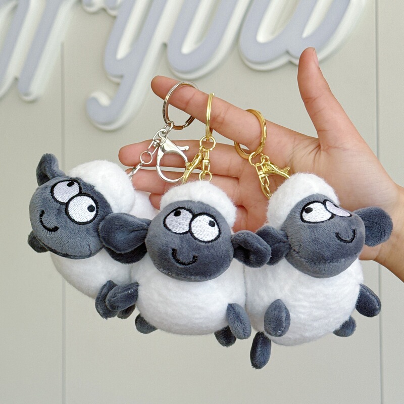 Shake the sound of the same plush sheep a sheep toy pendant doll doll plush sheep bag pendant New Year gift Shake the sound of the same plush sheep a sheep toy pendant doll doll plush sheep bag pendant New Year gift