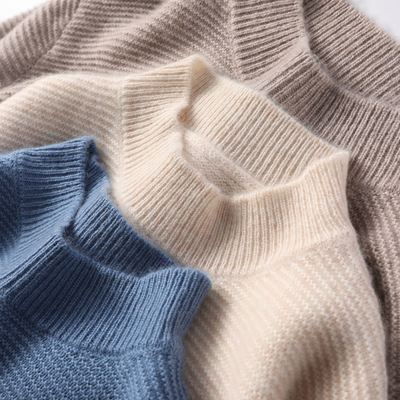 加厚半高领男士羊绒衫针织衫商务毛衣宽松打底衫2020冬季新款批发