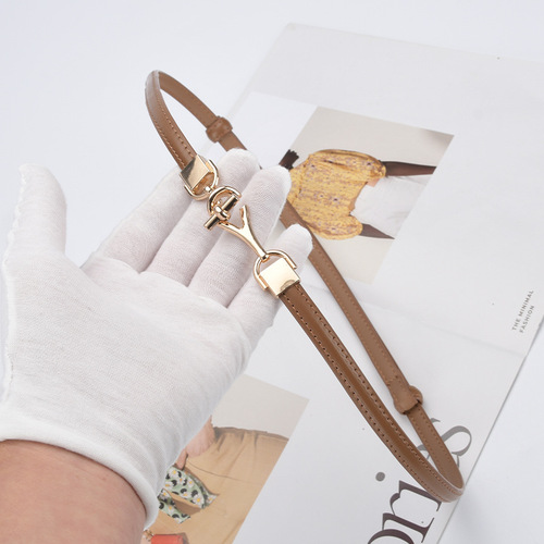 New 1cm adjustable simple thin belt women's decorative dress sweater thin belt fashion Korean style ins style waist chain