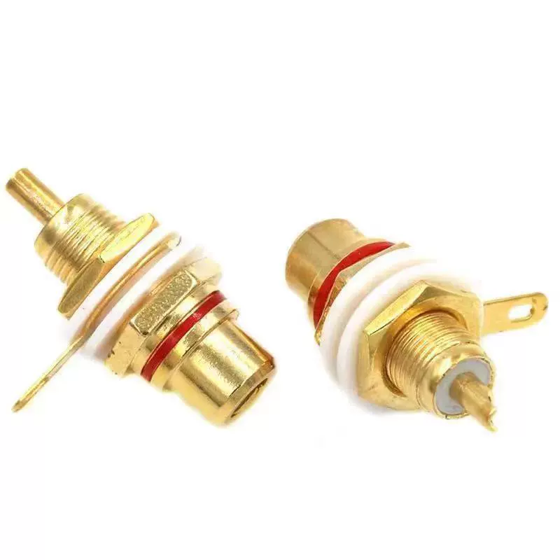 Высокое качество позолоченный лотос материнский лотос штекер AV аудио аудио усилитель rca розетка красный/черный