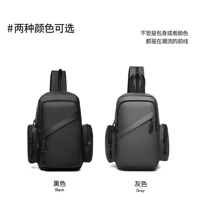 New business men's backpack, water-resistant, suitable for both shoulder and single shoulder, cross-border Oxford fabric men's computer backpack undefined