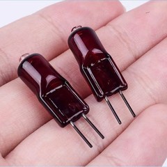 ハロゲンランプ省エネ暖房浴室ランプ高温耐性赤外線遠赤外線家庭用ベーキングランプ 12vG4 赤色光