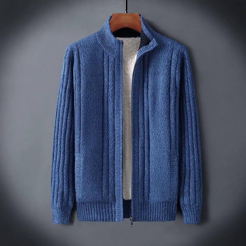 2025 Autumn New Men's Fleece Sweater, Skin-Friendly, Comfortable, Simple, Versatile, Soft Touch, Fashionable, Three-Dimensional Cutting