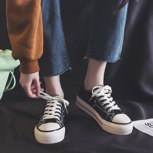 Women's cloth shoes  new thick-soled canvas shoes for female students Korean version retro height-increasing board shoes women's trendy white shoes