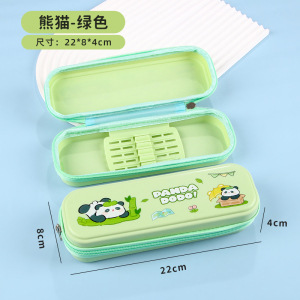 Caja de lápices de dibujos animados para niños y niñas estilo ins escuela primaria capacidad de alta capacidad estuche para lápices caja de papelería resistente al desgaste multifuncional de doble capa