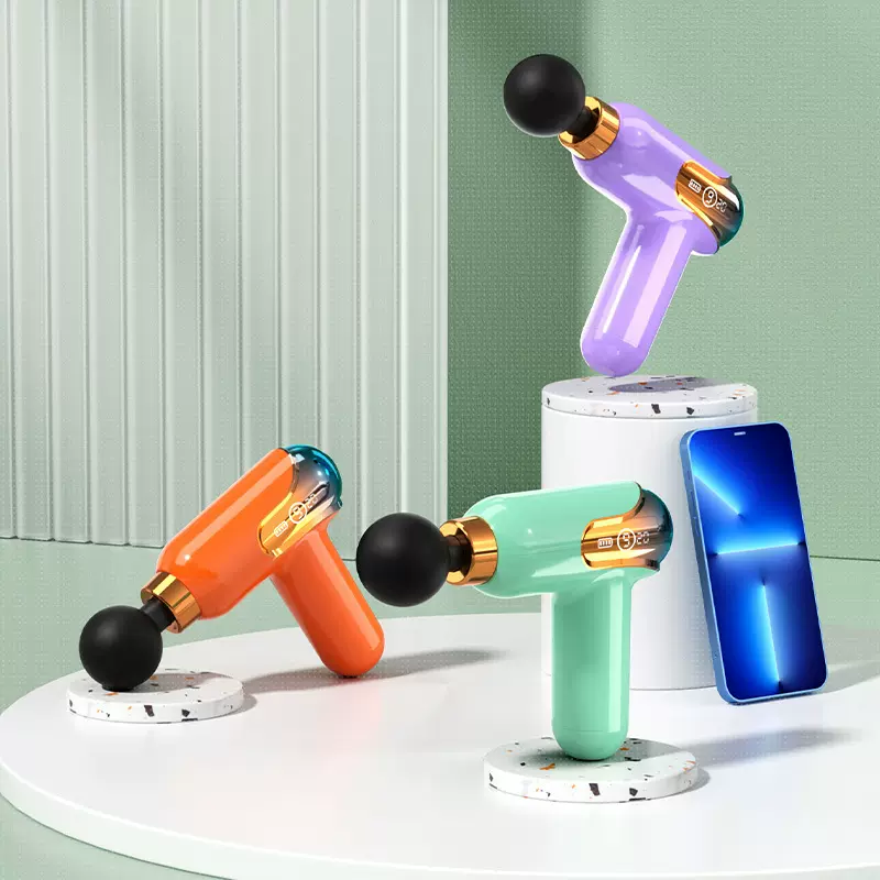 跨境筋膜枪按摩器深层肌肉按摩抢震动按摩器电动冲击枪mini筋膜枪