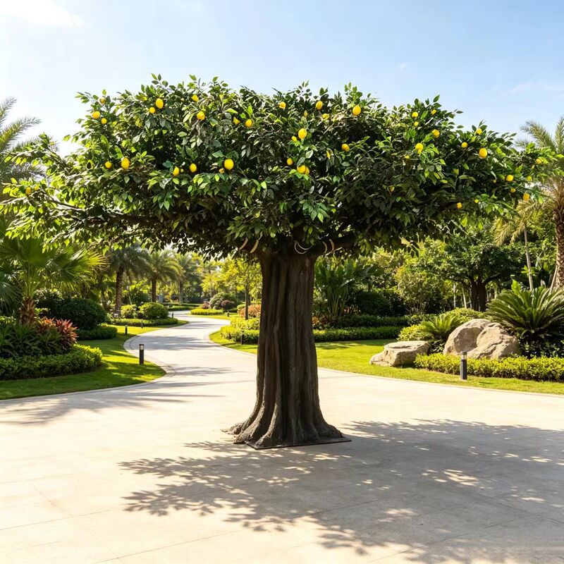 Artificial lemon tree, large floor-standing plant for the living room, luxurious and elegant artificial greenery, high-end artificial plant