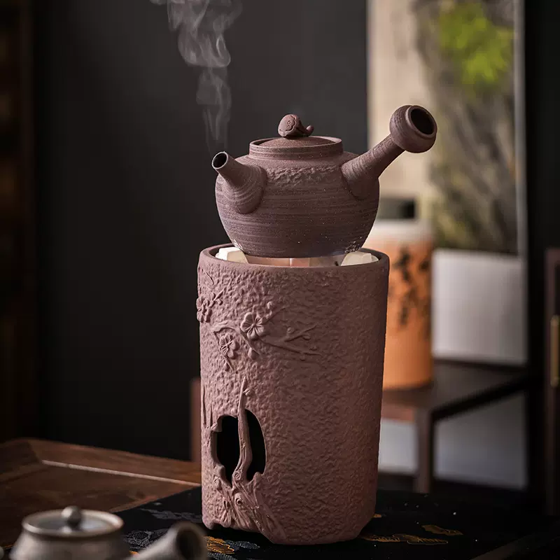陶泥炭炉煮茶器碳火炉套装复古日式功夫茶具陶瓷家用烧水壶小套组