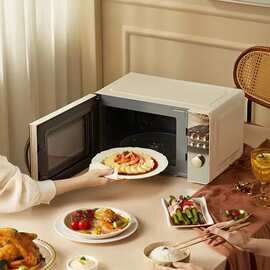 小熊WBL-H20N5微波炉20L家用小型迷你智能平板转盘蒸烤箱一体机无