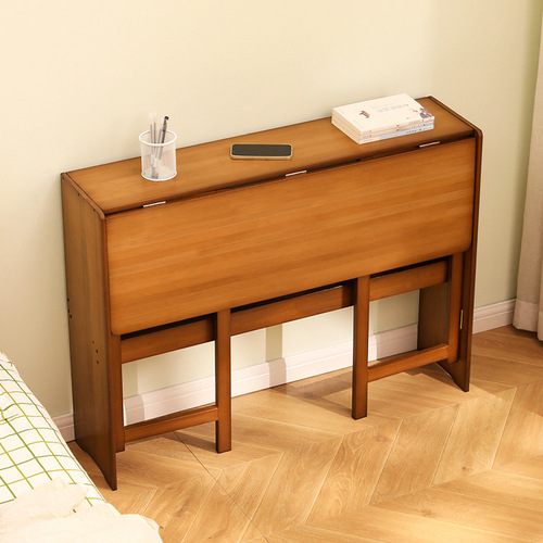Folding desk computer desk desk student home small desktop solid wood bedroom bedside writing workbench