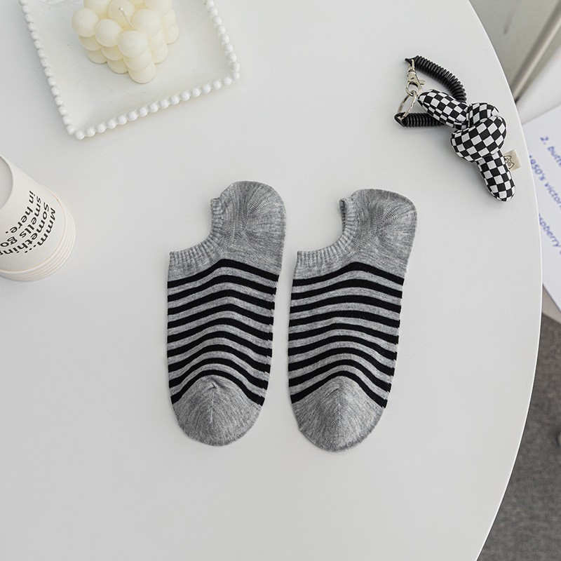 韓国東大門水玉ソックス浅口ボートソックス日本製無地水玉落ちない夏用薄手インビジブルソックス