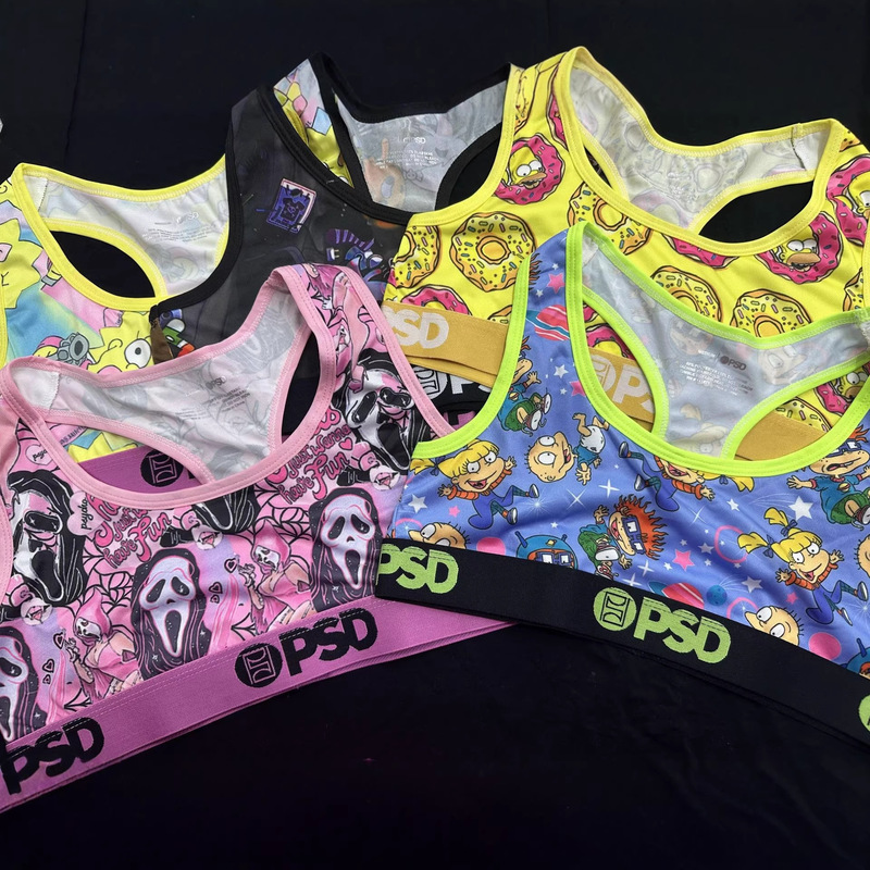 Psd Graffiti Print Women's Sports Bra Top Sexy Cross-Border Random Style Psd Graffiti Print Women's Sports Bra Top Sexy Cross-Border Random Style