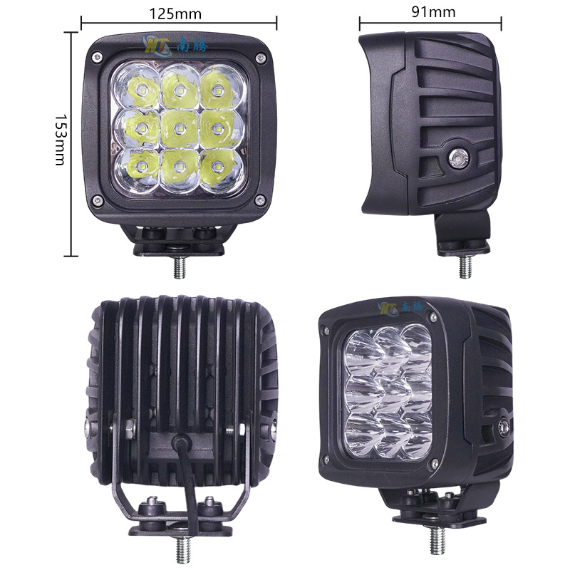 5 pulgadas cuadrado 50W LED lámpara de trabajo auto spotlight luces todoterreno luces de camión luces de ingeniería luces