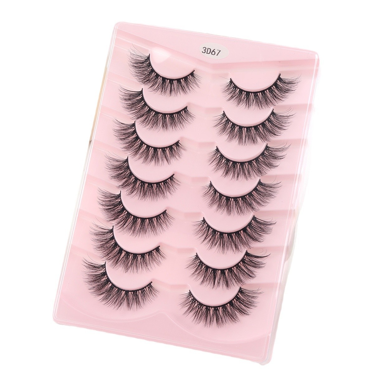 Pestañas elegantes líderes Pestañas postizas 3D de estilo europeo y americano, rizadas naturales y gruesas, diez pares de pestañas postizas enteras