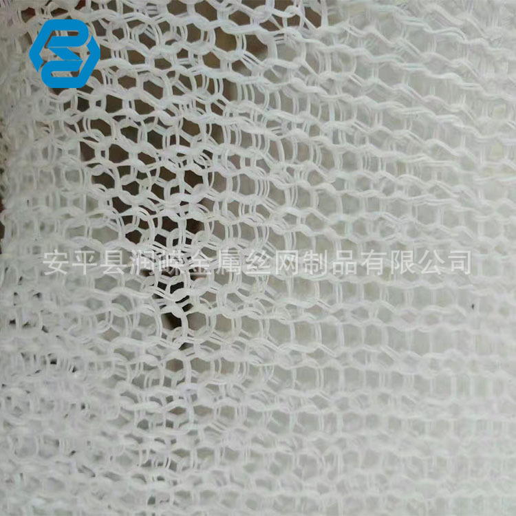 PP气液过滤网空气净化防尘网套填料网塑料气液针织网丝网除沫器
