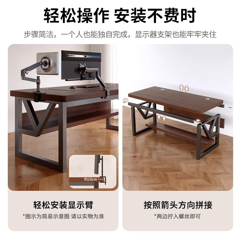 Mesa de computadora de madera sólida mesa de escritorio casera mesa de trabajo mesa de dormitorio rectangular mesa de oficina simple