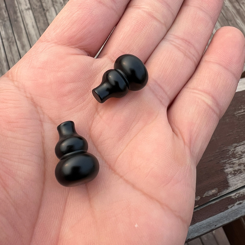 Hotan jade black jade gourd hanging ornaments jade pendant old material Fulu versatile necklace men and women jade simple fashion jade jewelry