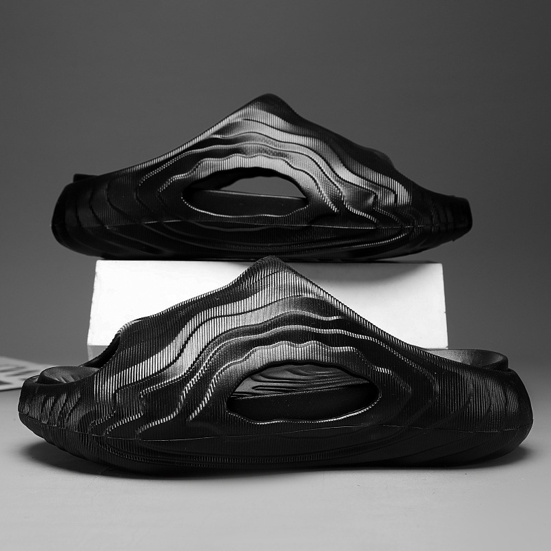 Zapatillas verano para hombre nuevo estilo casual tendencia sandalias a juego de color fondo grueso antideslizante resistente al desgaste playa EVA chanclas