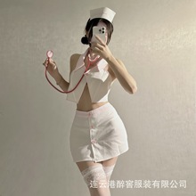 日系制服OL性感白衬衫情趣内衣角色扮演JK学生服装套装诱惑短裙女
