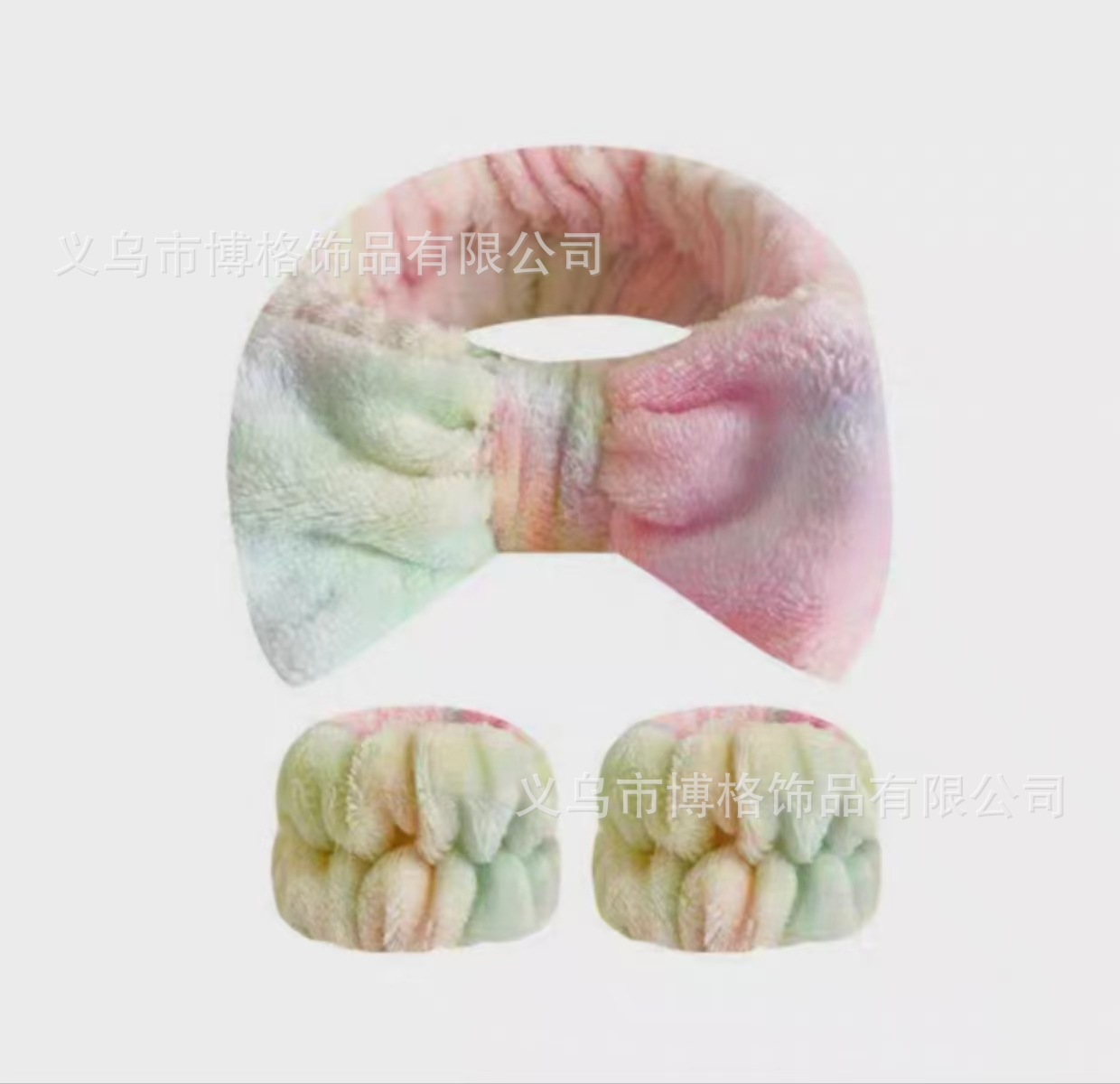 Europa y los Estados Unidos tiñidos transfronterizos fabricantes de correa de cabello de arco directamente para mujeres lavar la cara SPA correa de cabello de franela correa de cabello