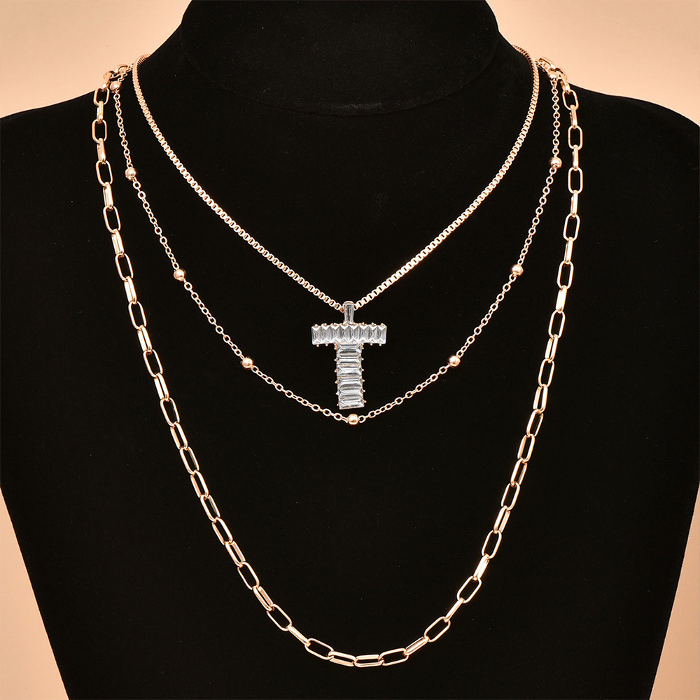 DZ Europe and America Cross border Selling new pattern fashion A small minority Necklace cross Necklace clavicle