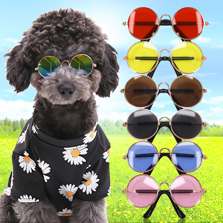Accesorios de gafas de sol para perros y gatos, gafas de protección solar universales para perros pequeños y medianos, disponibles en varios colores, geniales y elegantes.