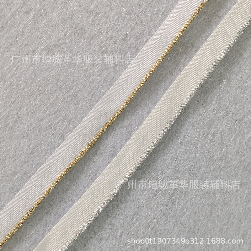 Factory wholesale 0.8cm ultra-thin mother belt Glitter Silver Onion Edge Rope clothing home textile accessories embedded rolling edge rope