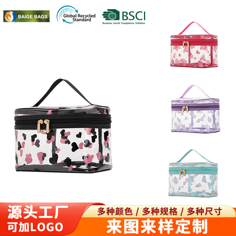 化妆包透明大容量手提化妆包出差旅行防水洗漱包外出化妆品收纳包