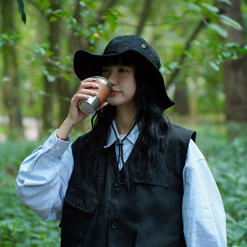 New Outdoor Mountaineering Sunscreen Fisherman Hat For Women's Summer Camping Fishing Basin Hat Waterproof Western Cowboy Sunshade Hat Japanese_voghion.com