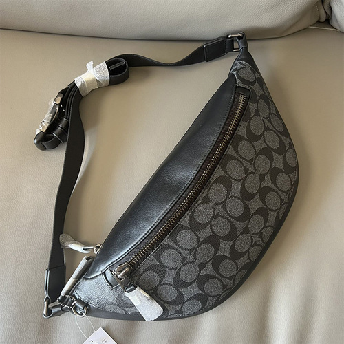  Ole New Arrival Warren 33 Classic Monogram Full-Print Zipper Men's Chest Bag – Vintage European & American Style Waist Pack