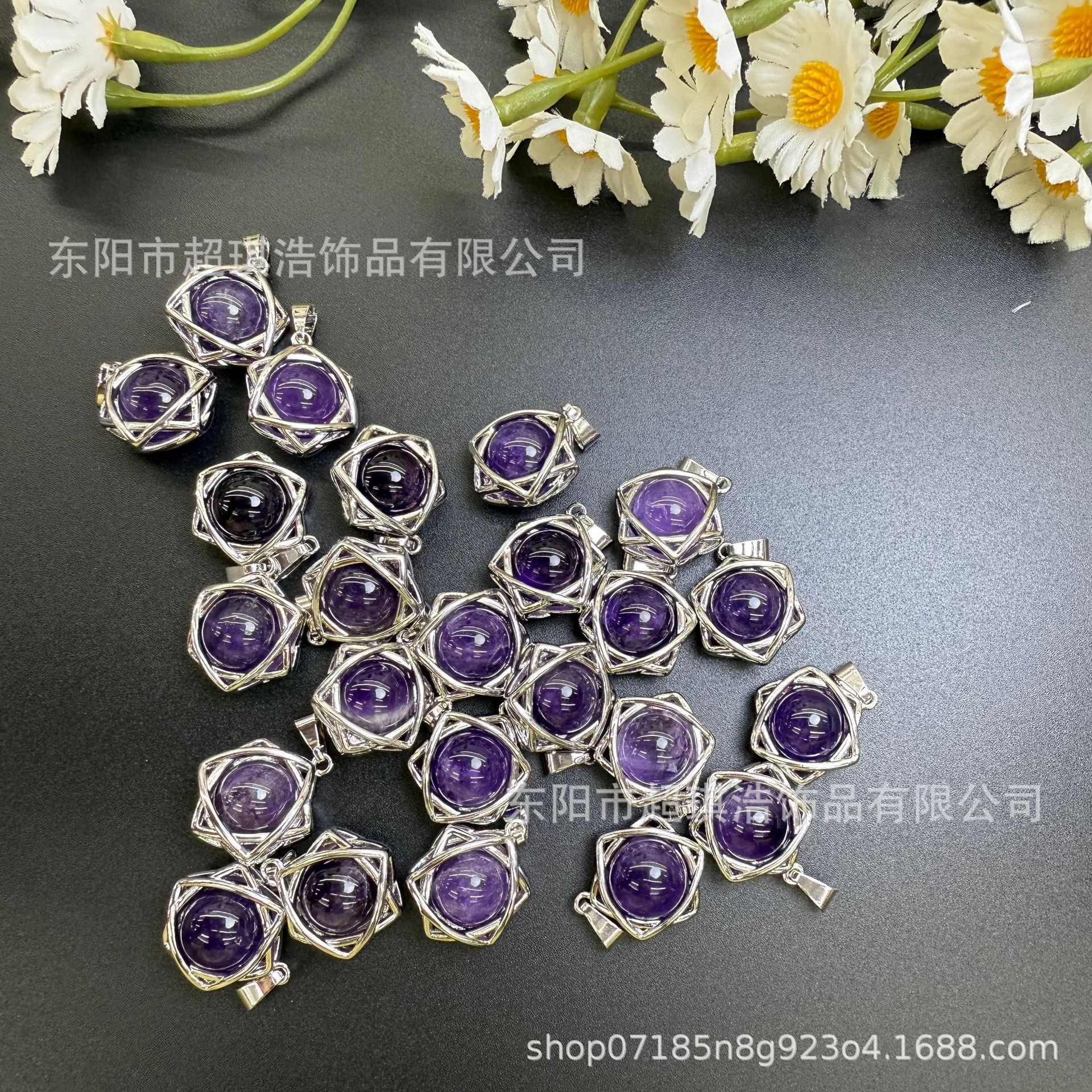 Natural stone crystal pendant, six-pointed star pendant, crystal red agate green aventurine tiger's eye lapis lazuli