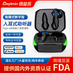 越境現貨販売 充電式難聴用耳かけ型補聴器 高齢者向けインイヤー型スマートBluetooth補聴器