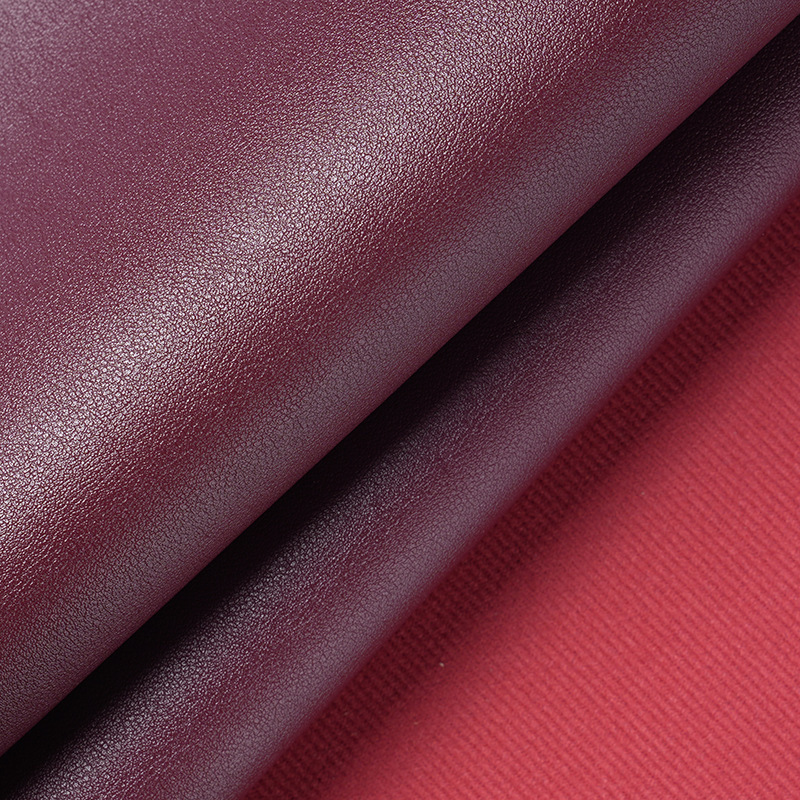 Pvc 1.2 Thick Nappa Pattern Sheepskin Imitation Cotton Velvet Bottom Leather for Bags, Sofas, Car Seat Cushions, Thick Leather, Belt Leather, Artificial Leather