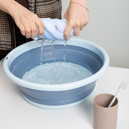 Japanese foldable basin wash basin thickened laundry basin travel outdoor portable basin compression basin