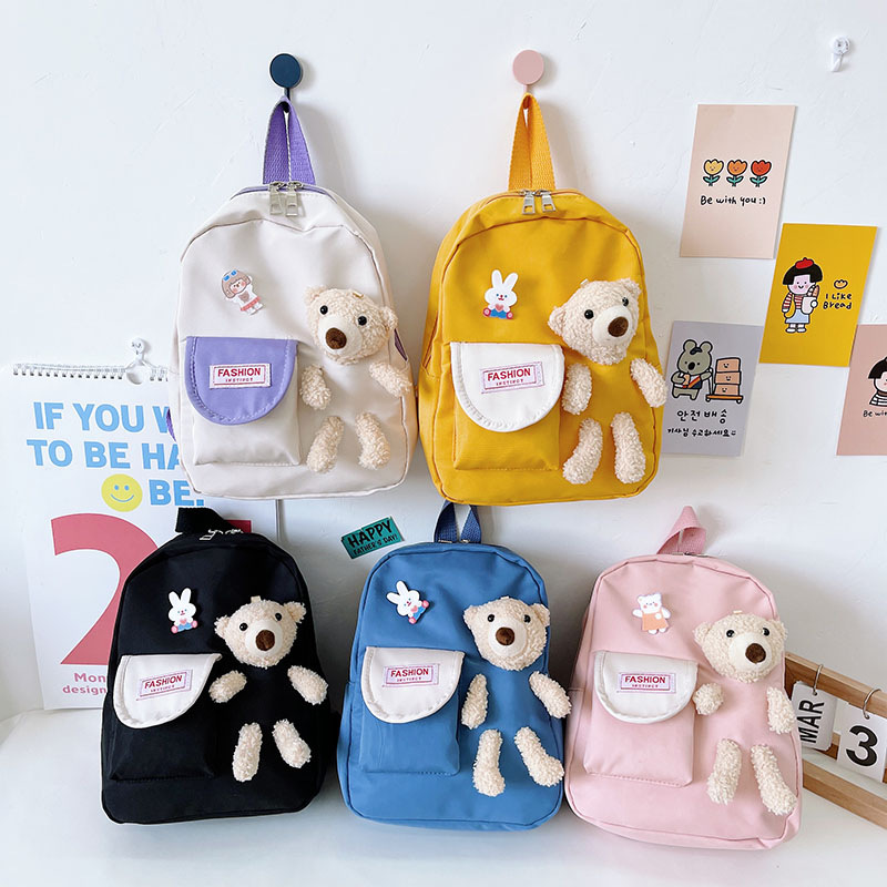 Kindergarten Cute Baby Bear Backpack 2026 New Trendy Children's Backpack for Boys and Girls Primary School Students
