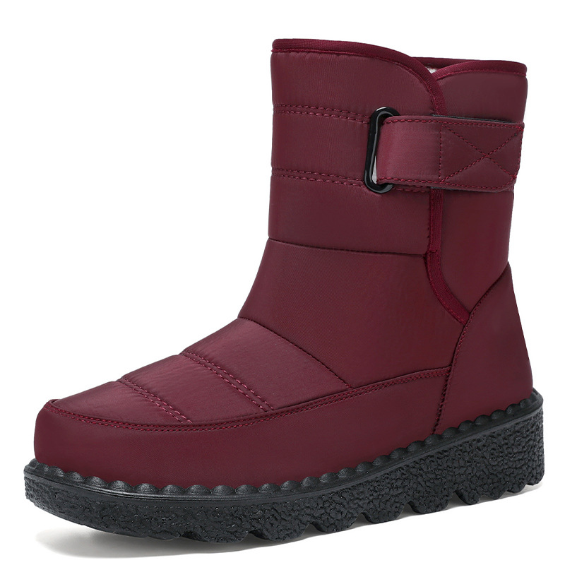 Botas de algodón invierno nuevo estilo más terciopelo grueso zapatos de algodón de caña alta viajes al aire libre botas de nieve comercio exterior botas de mujer de gran tamaño