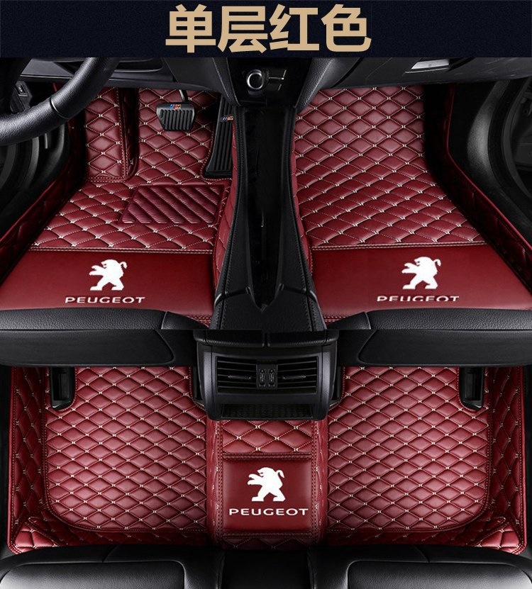 Peugeot 206 207 308 408 car floor mats Peugeot 307 2008 3008 4008 full coverage floor mats