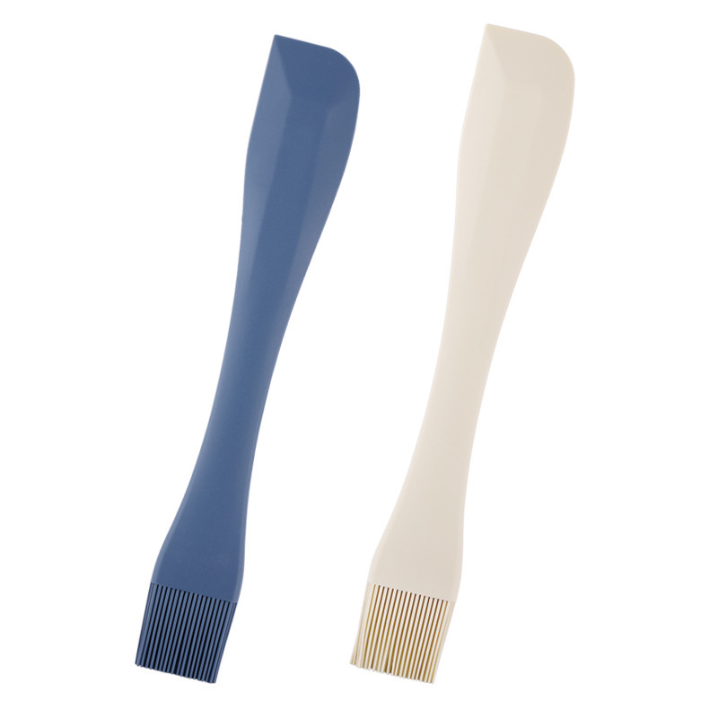 Nuevo tipo integral de cepillo de silicona de doble propósito raspador de silicona de grado alimenticio raspador de crema de cocina herramienta de limpieza